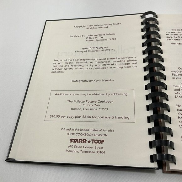 Follette Pottery Cookbook Recipe Ruston Louisiana Local Authentic Menu Food Chef - Picture 5 of 10
